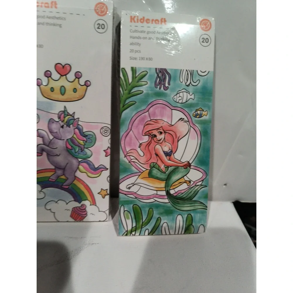 NEW! Lot Of 2 Kidcraft Water Paint Book for Kids Activity Mermaid & Unicorn